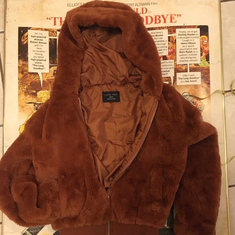 Teddy bear cropped jacket